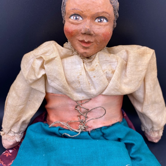 Vintage Primitive Folk Art Doll w/Hand Stitched Clothing & Hand Painted Face - Picture 15 of 15